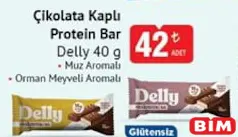 DELLY ÇİKOLATA KAPLI PROTEİN BAR 40 G fiyat ve kampanya bilgisi
